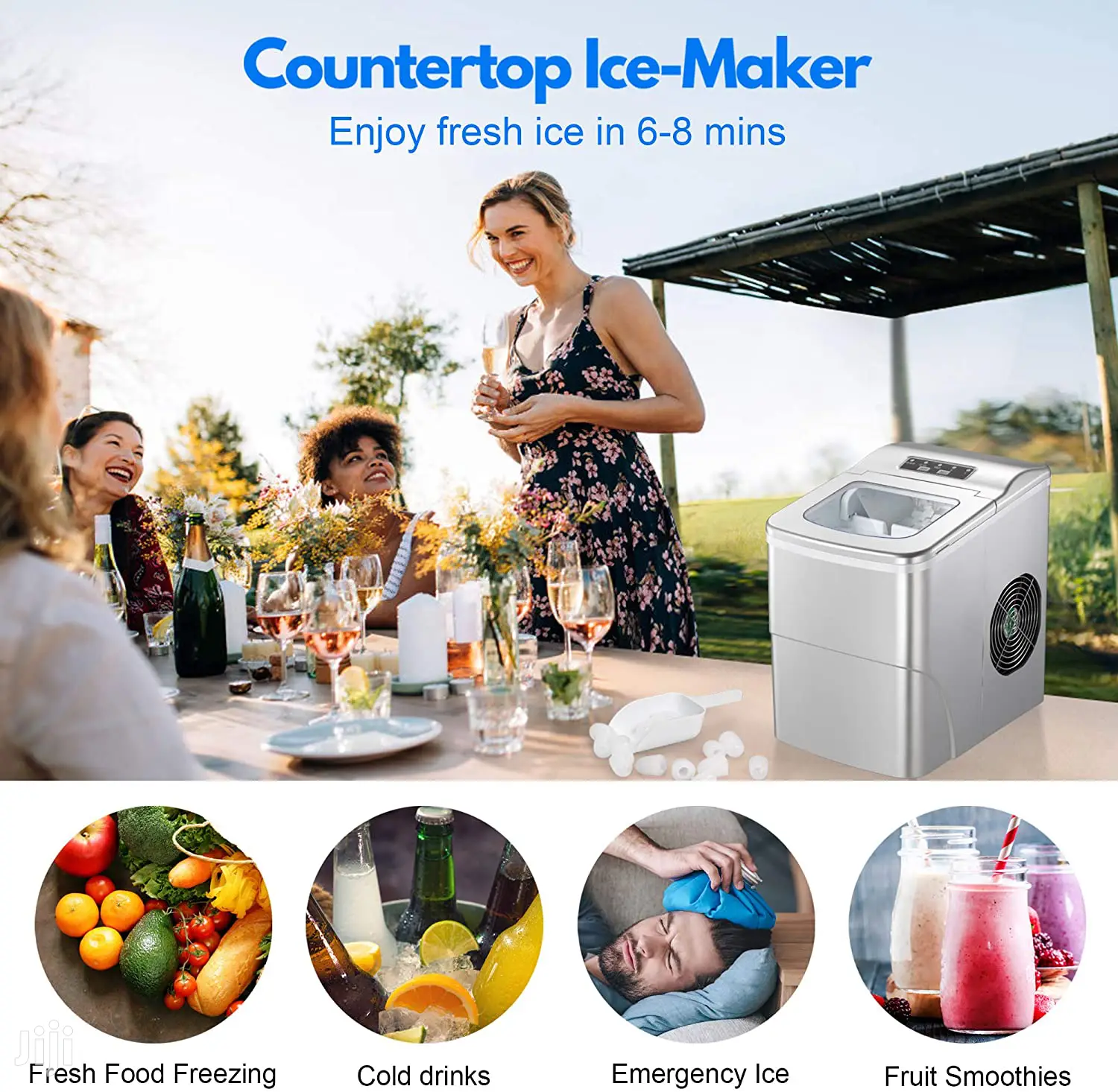 Logik 12kg Portable Ice Maker Machine