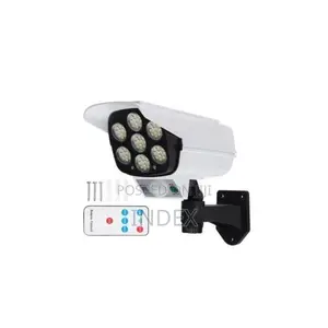 Solar Light Motion Sensor Security Dummy Camera Light - White