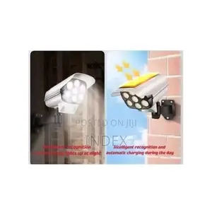 Solar Light Motion Sensor Security Dummy Camera Light - White