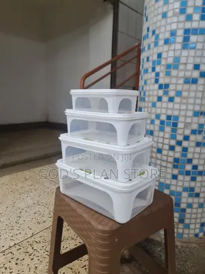 4pcs Airtight Plastic Storage Box Food Storage Box