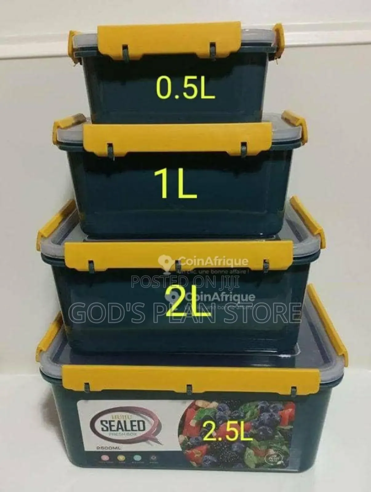 Locks Plastic Food Storage Containers 4pcs