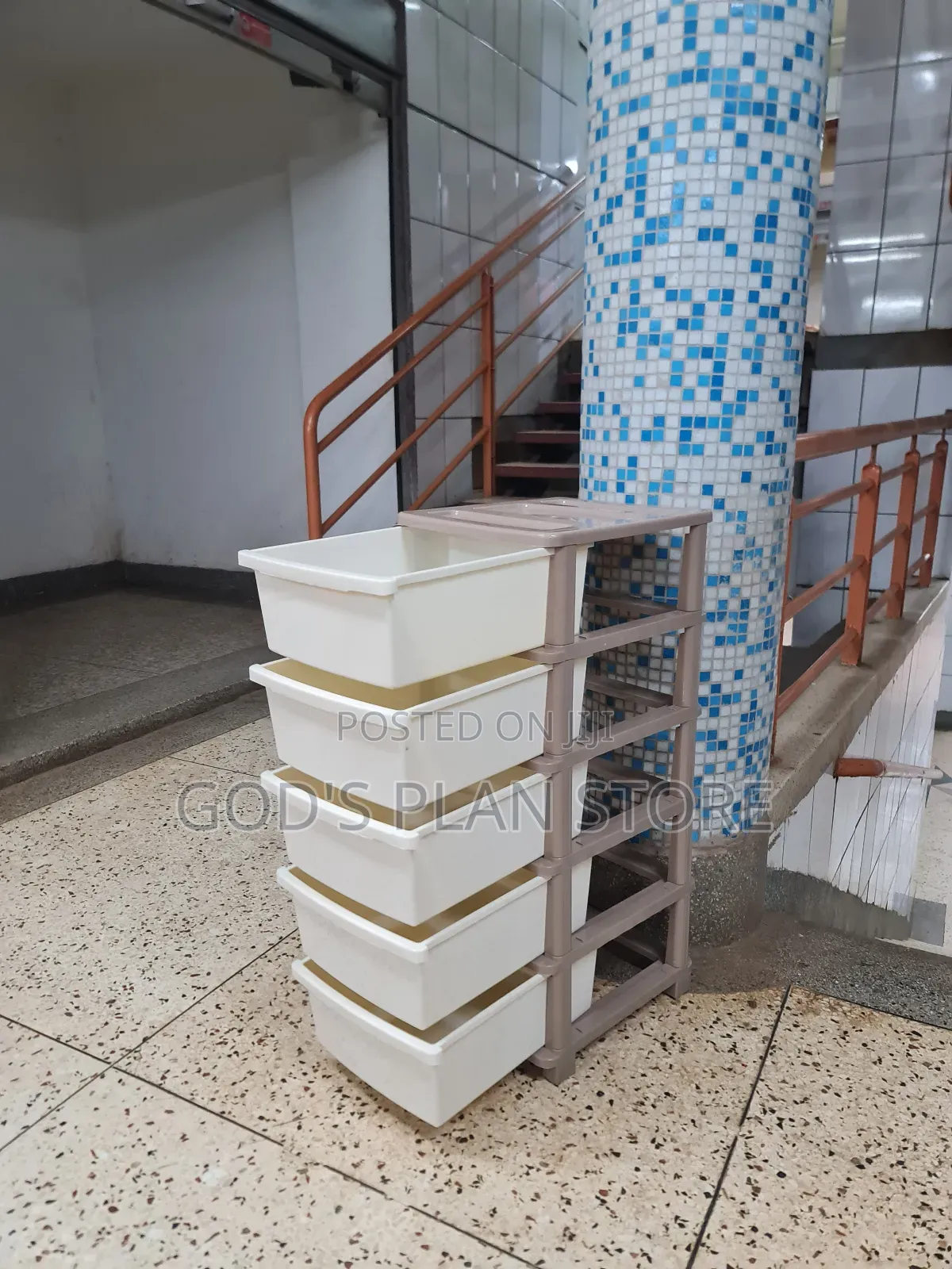 Single Color Plastic Drawer Cabinet Trolley Storage Trolley