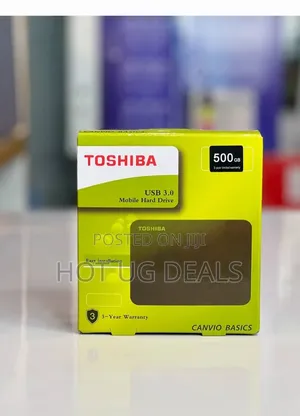 Toshiba 500gb External Hard Disk Drive 3.0 - Black