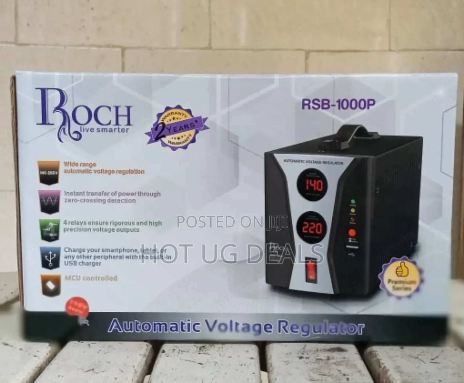 Roch 1000w Automatic Voltage Regulator/Stabilizer/Power Protector