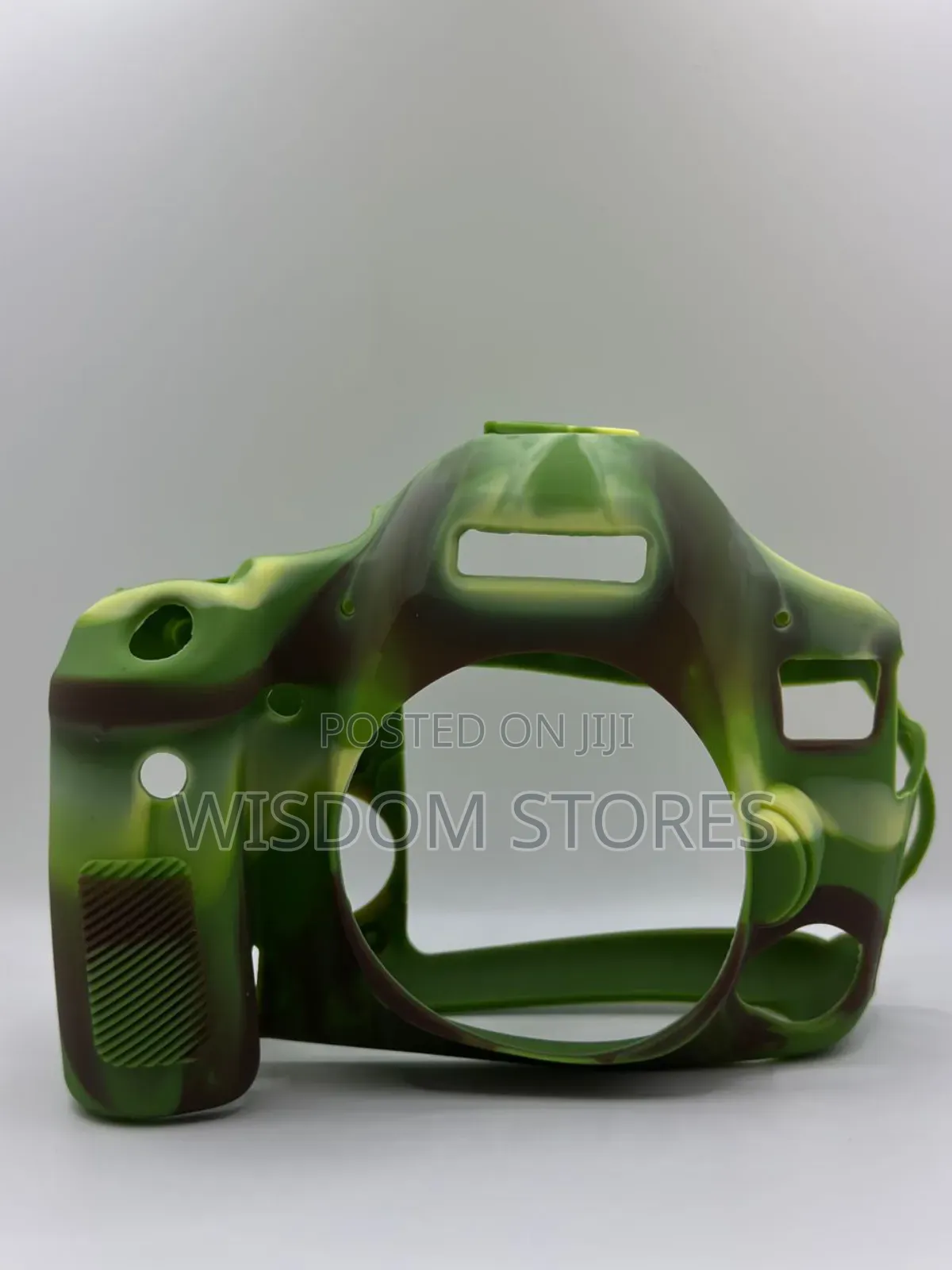 Silicone Protective Camera Body Case/Cover With A Camouflage Pattern.