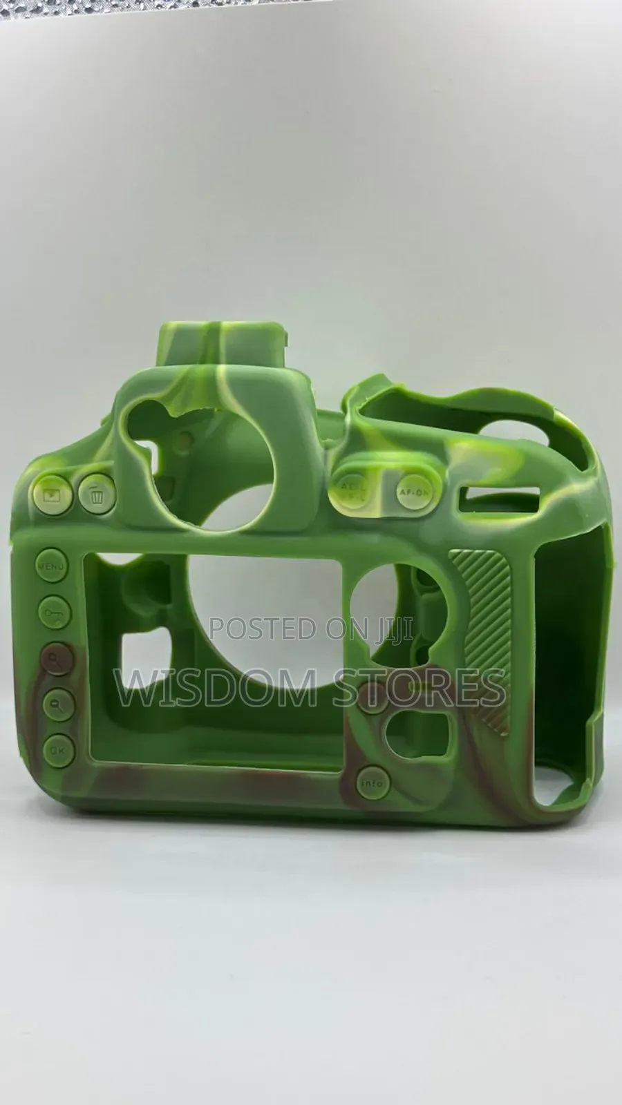 Silicone Protective Camera Body Case/Cover With A Camouflage Pattern.