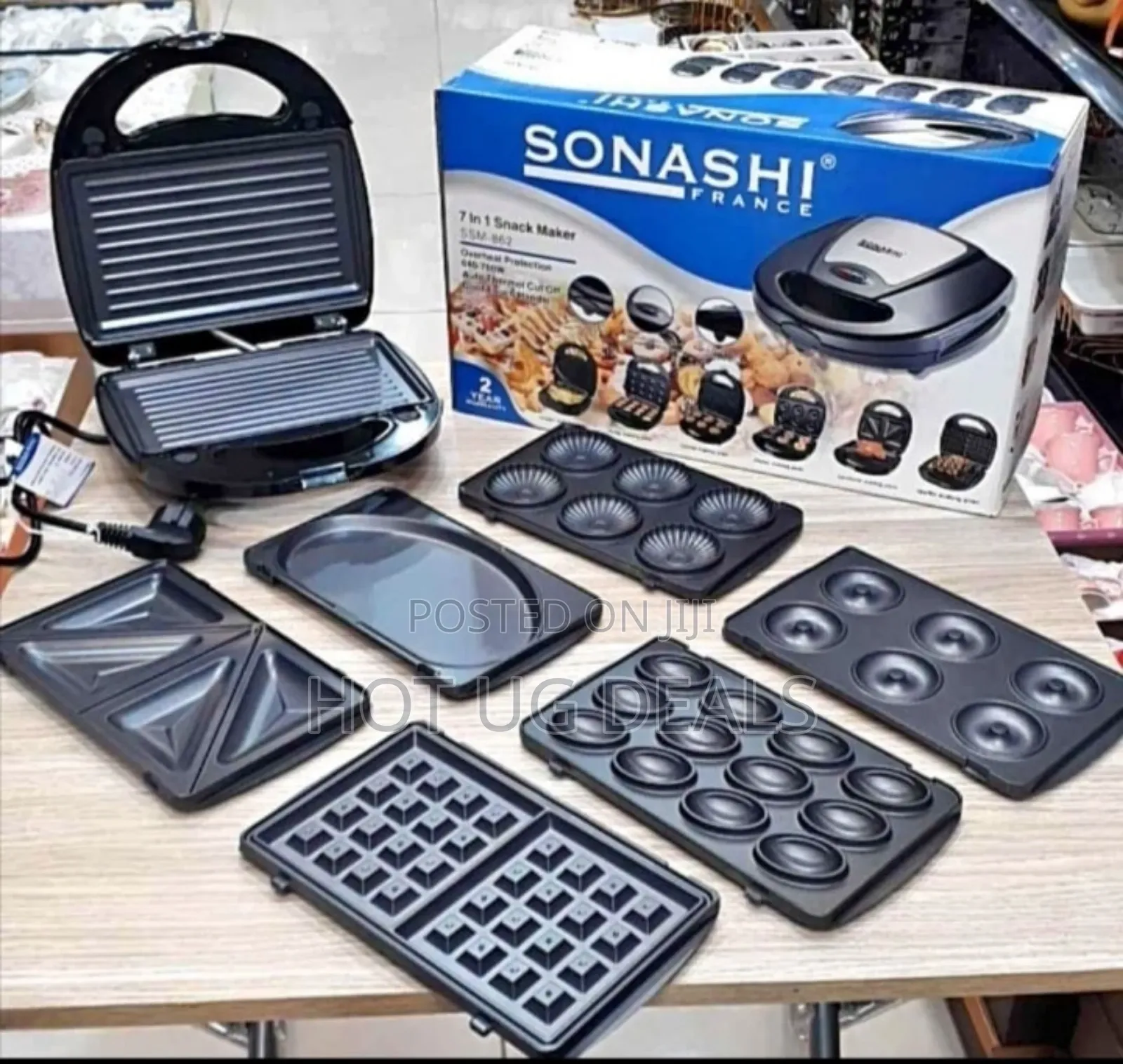 Sonashi 7 In 1snacks Maker Grill Sandwich Donuts Omellete