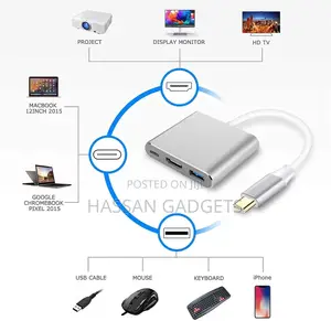 3 in 1 Usb -C to Hdmi Adapter Type C