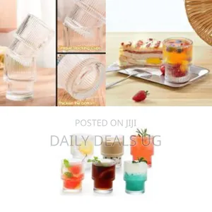 Elegant Ribbed Glass Tumblers - Transparent