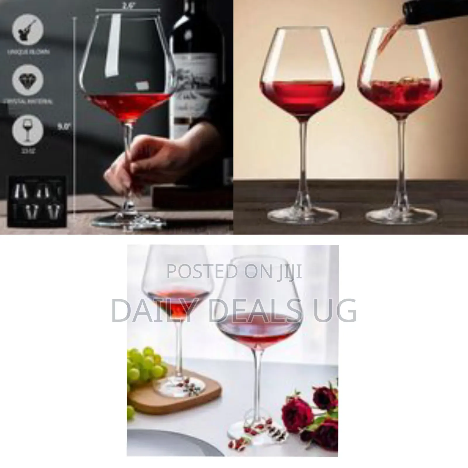 Holiday-Themed Wine Glass Charms - Transparent