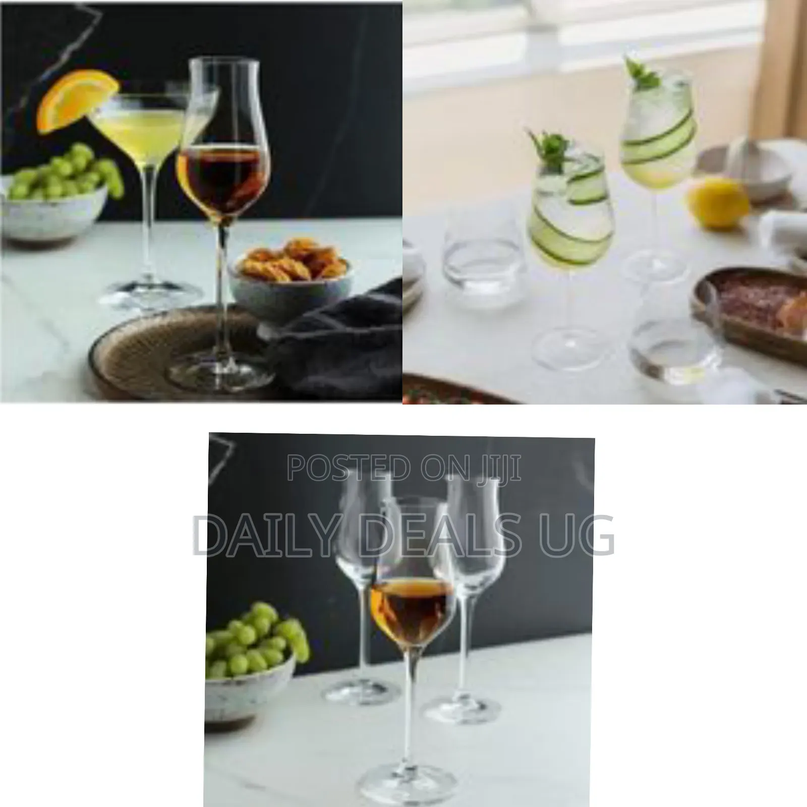 Elegant Stemmed Spirits Tasting Glasses - Transparent