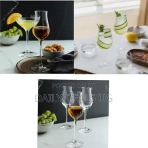 Elegant Stemmed Spirits Tasting Glasses - Transparent
