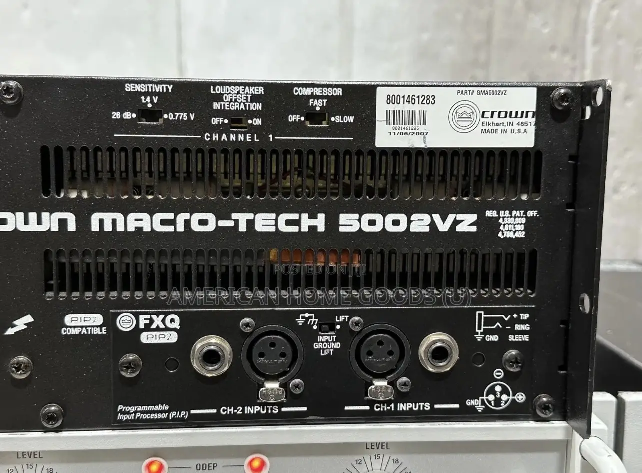 Crown Macro-Tech Ma5002vz Prof 2-Channel Amplifier 230v, 5000 Watts