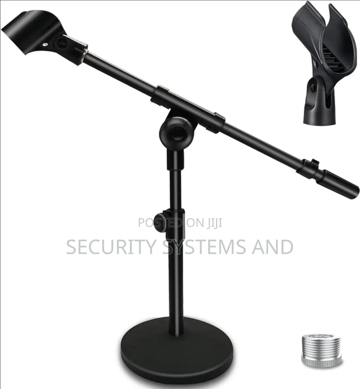 Adjustable Microphone Table Stand With Round Base