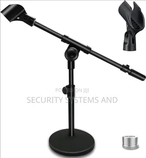 Adjustable Microphone Table Stand With Round Base