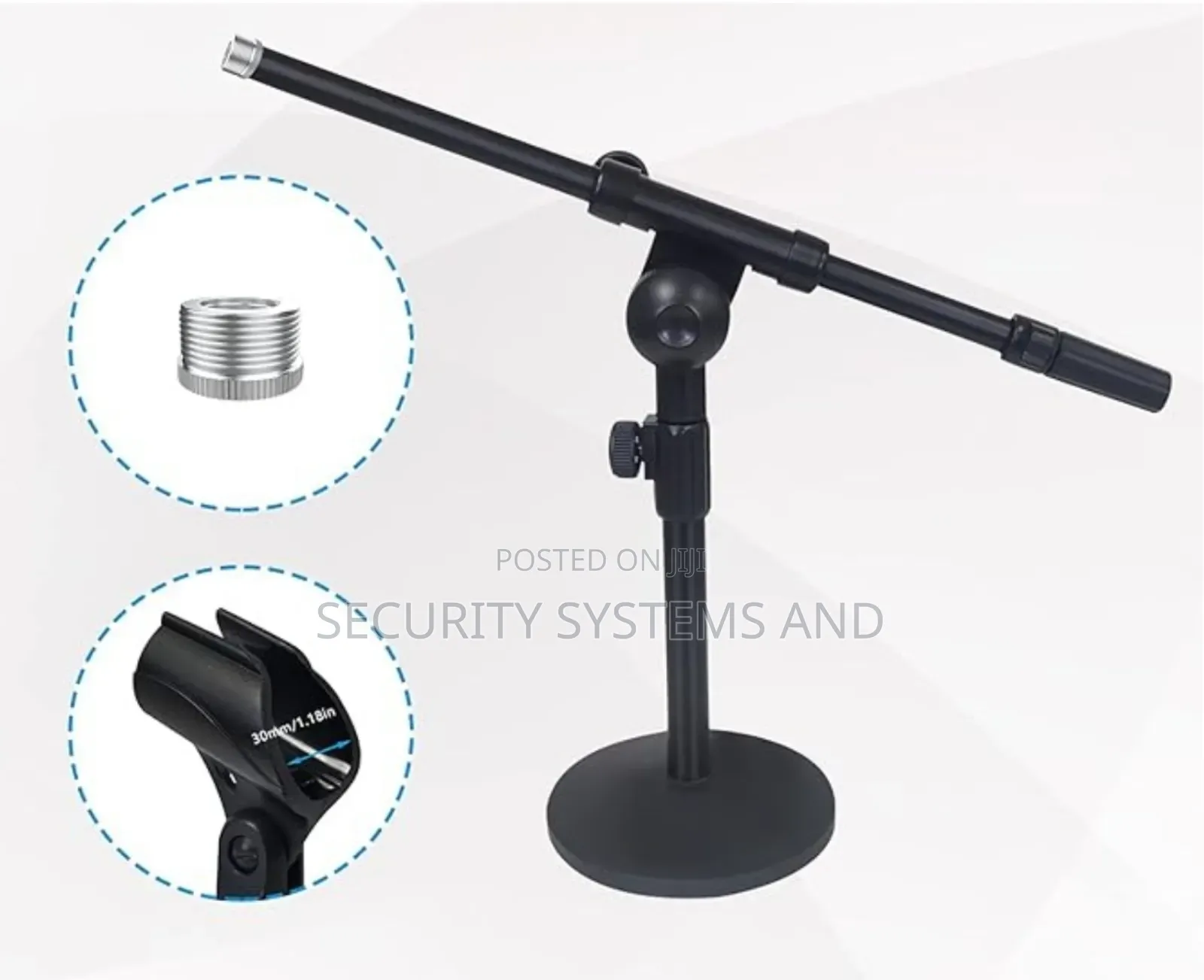 Adjustable Microphone Table Stand With Round Base