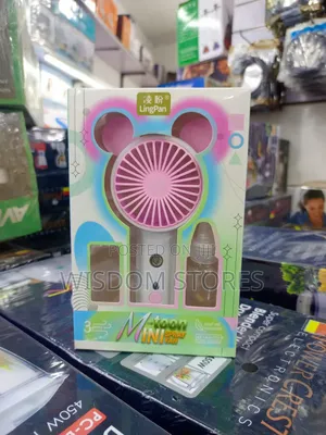 Portable Mini Fan With a Mist Spray Function.