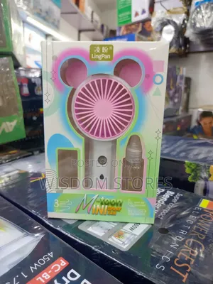 Portable Mini Fan With a Mist Spray Function.