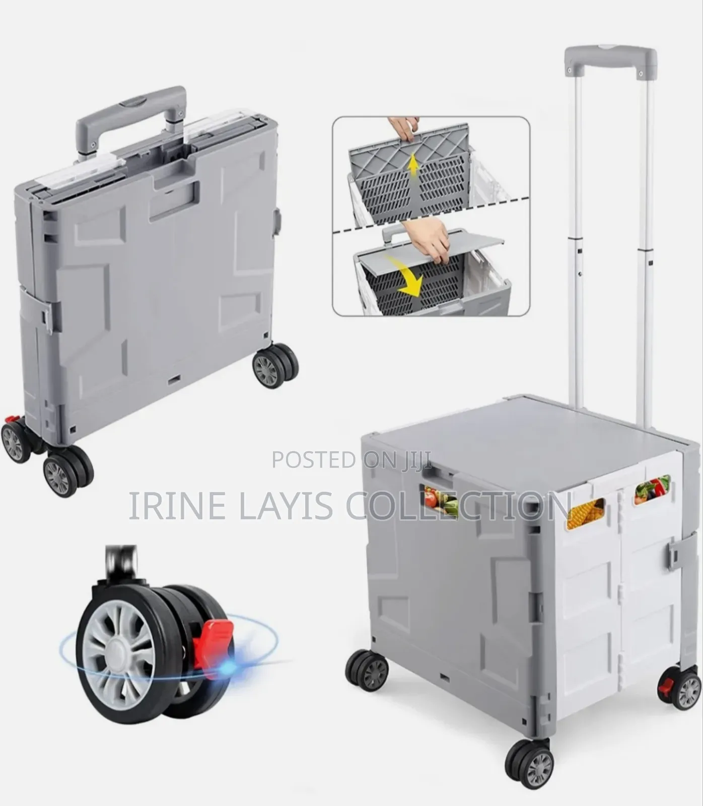 Foldable Rolling Utility Cart/Storage Box
