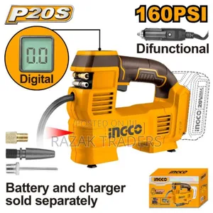 Ingco Cordless 20v Lithium-Ion Automotive Compressor 160psi