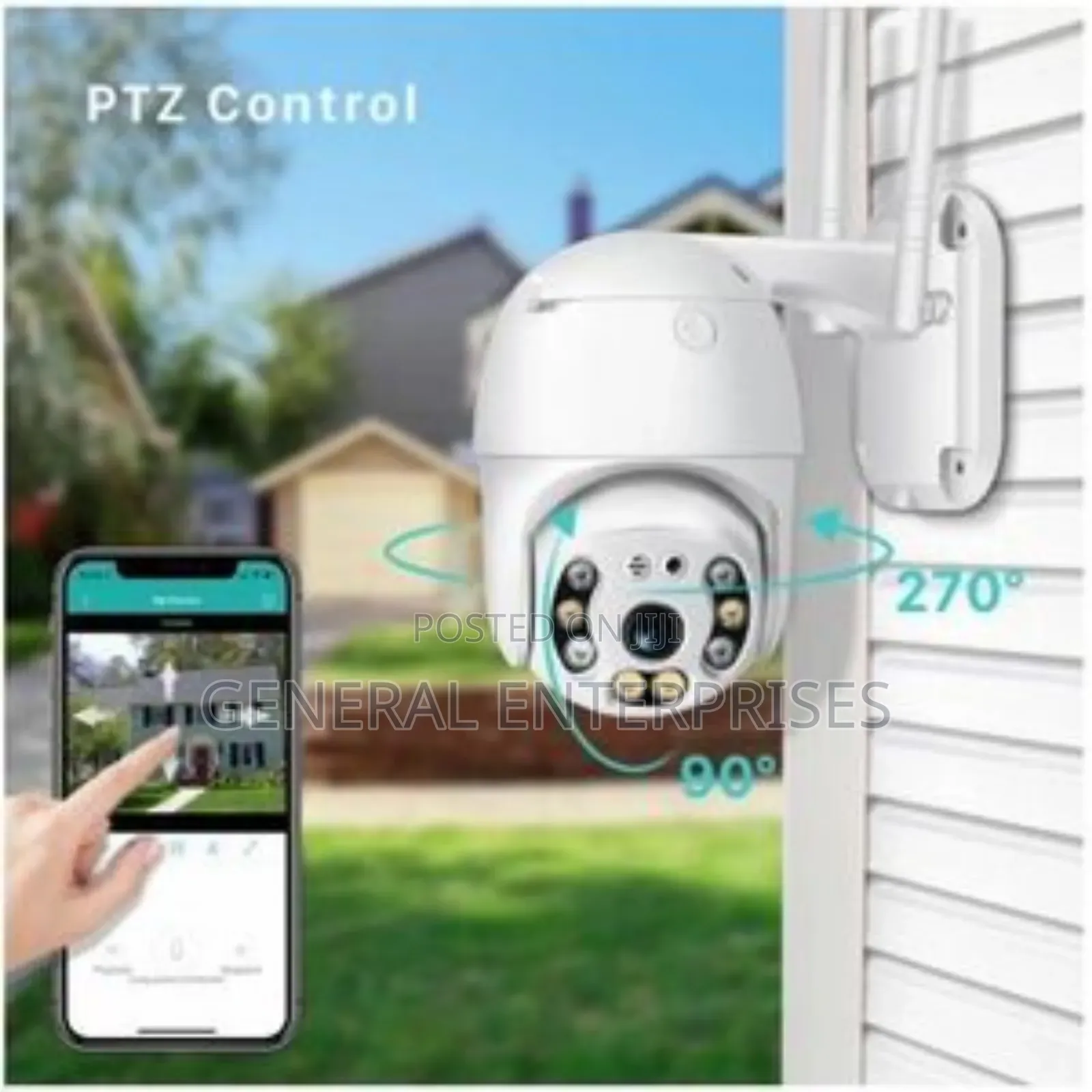 Outdoor Pan-Tilt-Zoom (Ptz) Wi-Fi Security Camera.