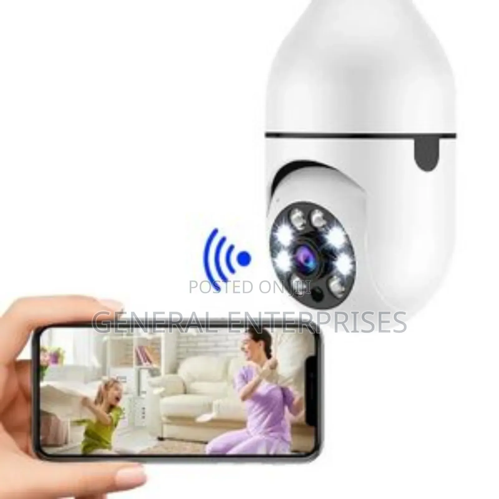 Wireless Wifi Light Bulb Security Camera.