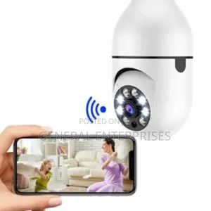 Wireless Wifi Light Bulb Security Camera.