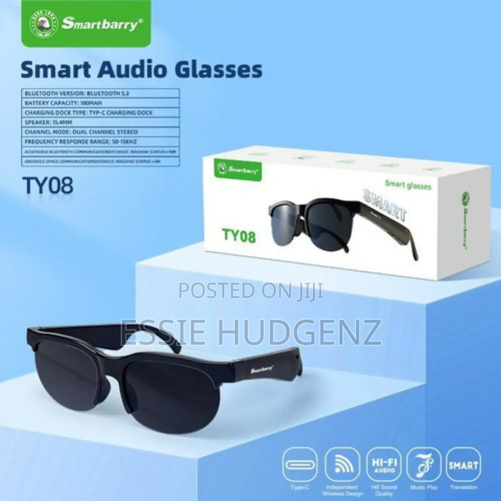 Smart Glasses With Music and Call Functions,