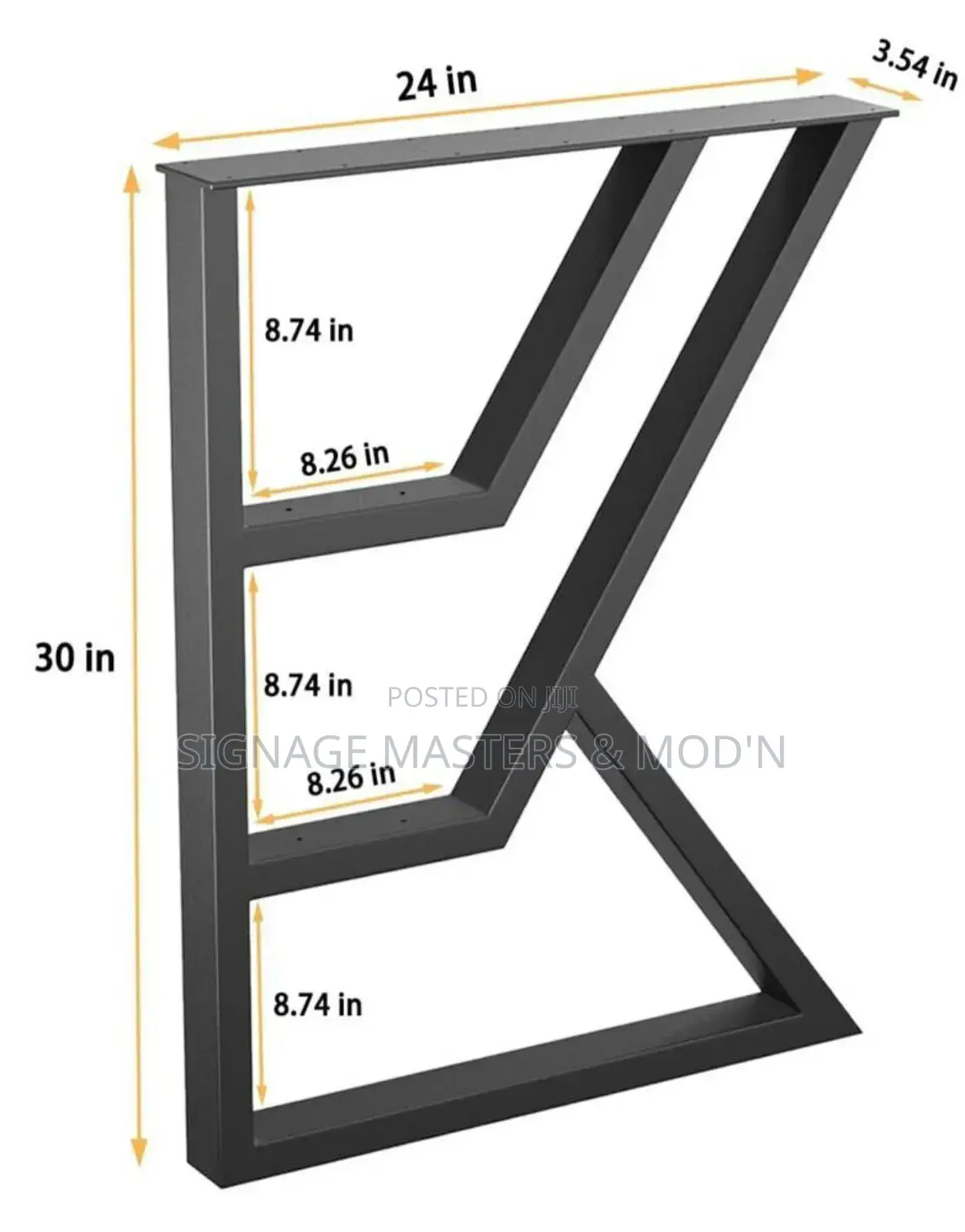 3 Tier K-Shaped Metal Table