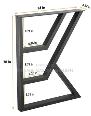 3 Tier K-Shaped Metal Table