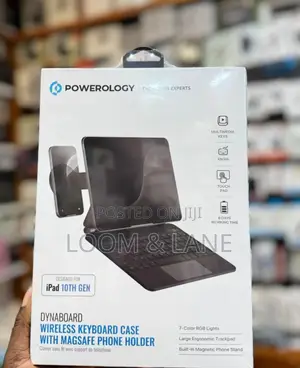 Powerology Dynaboard Wireless Keyboard Case With Magsafe Phone Holder