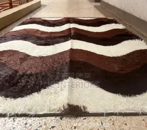 Patched Orange Fluffy Carpet