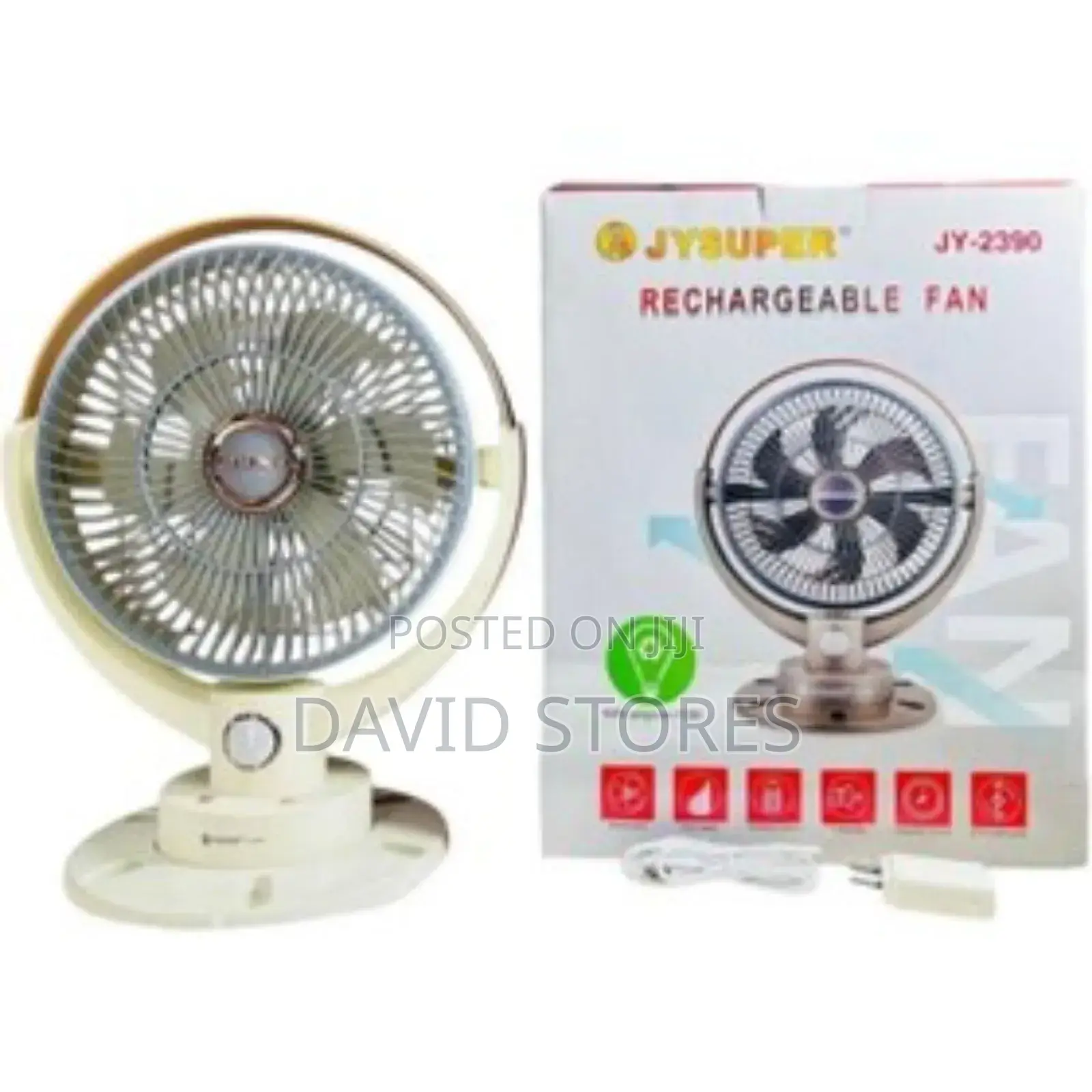 Jysuper Jy2390 Rechargeable Table Fan