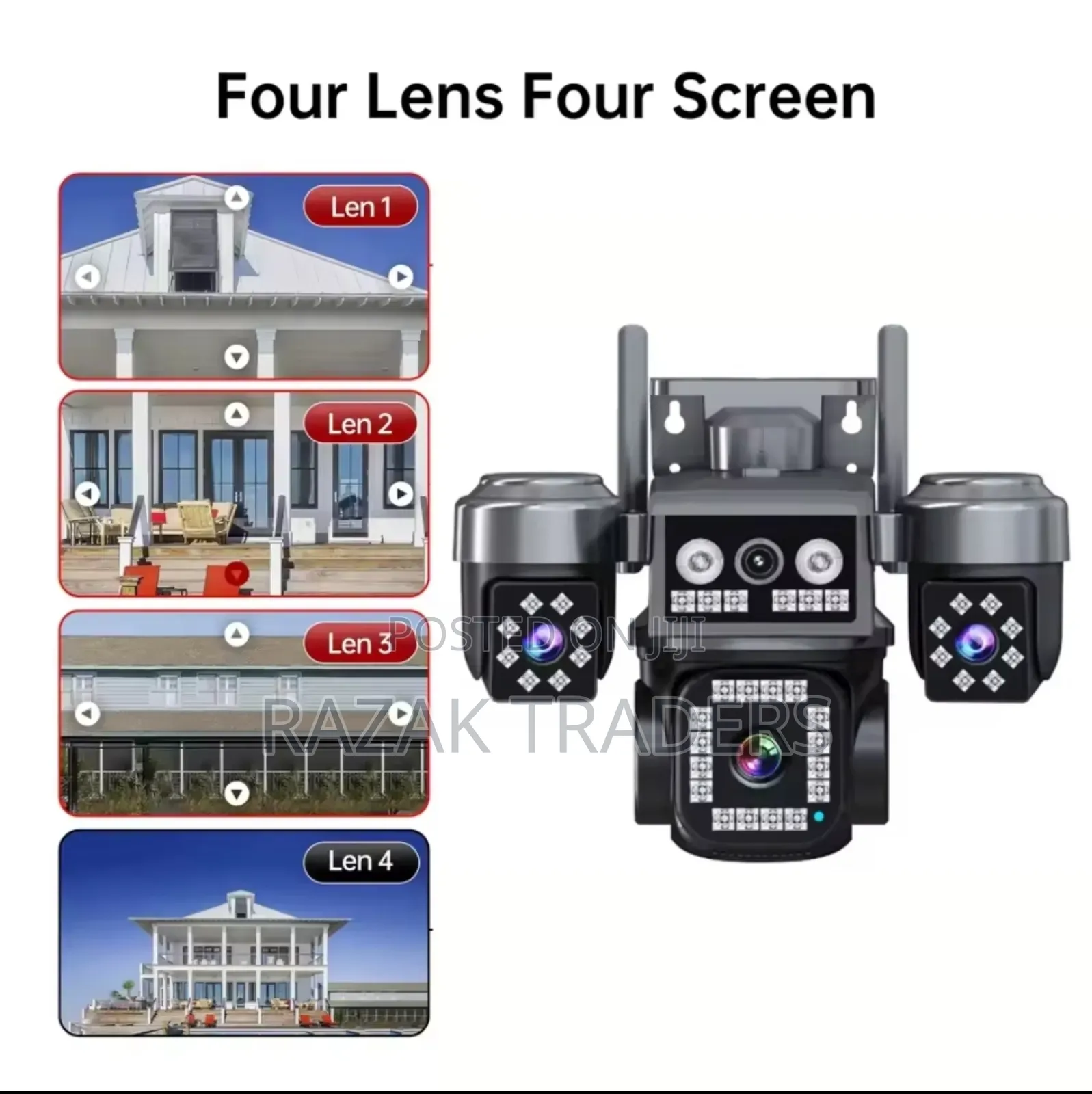 Hieasy 4lens Solar Security Cameras for Outdoor