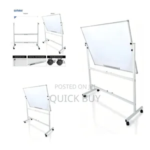 Double-Sided Magnetic Whiteboard With Adjustable Stand