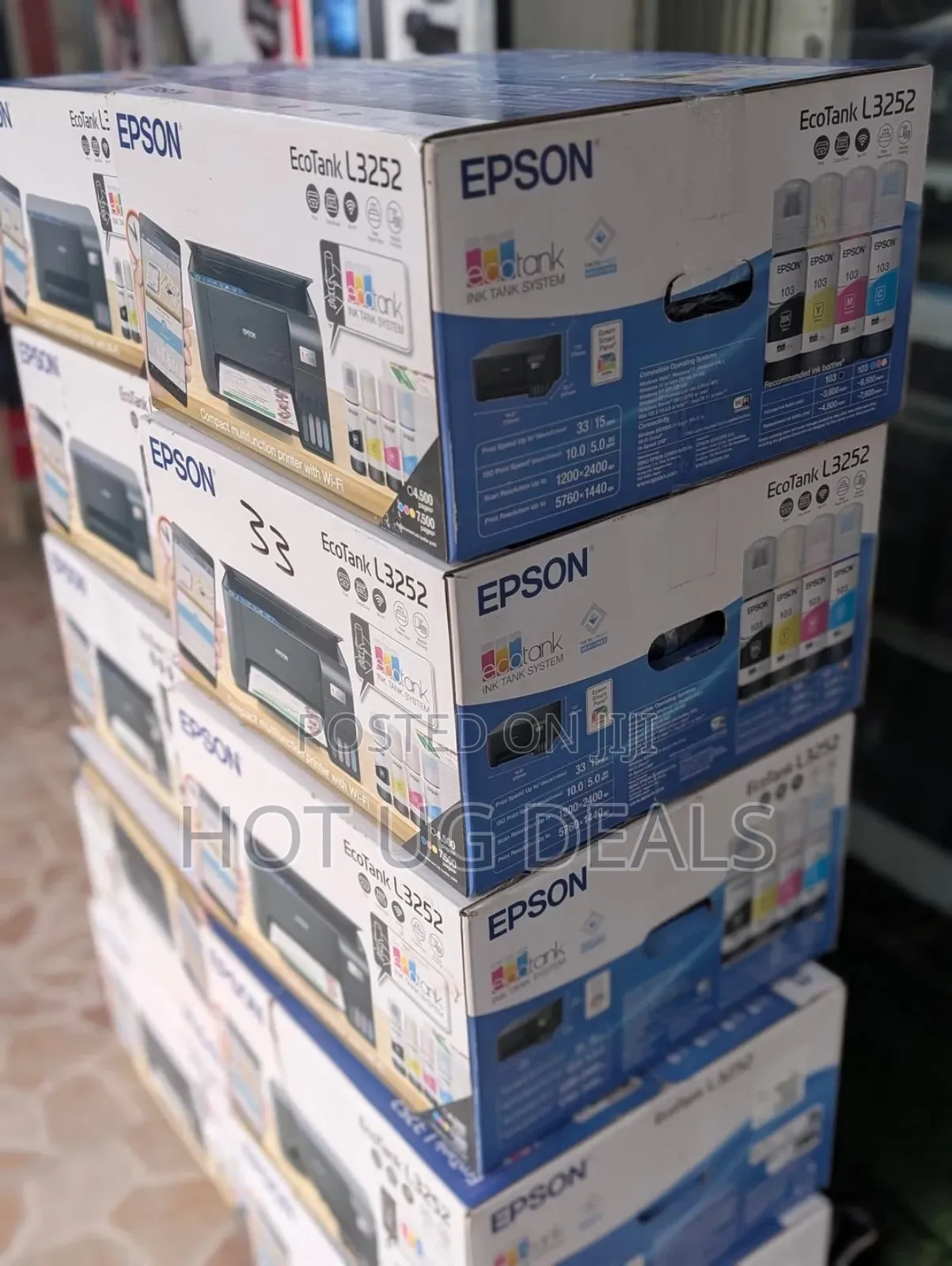 Epson Epsoin L3252 Wireless Ink Tank Printer Print, Copy, Scan