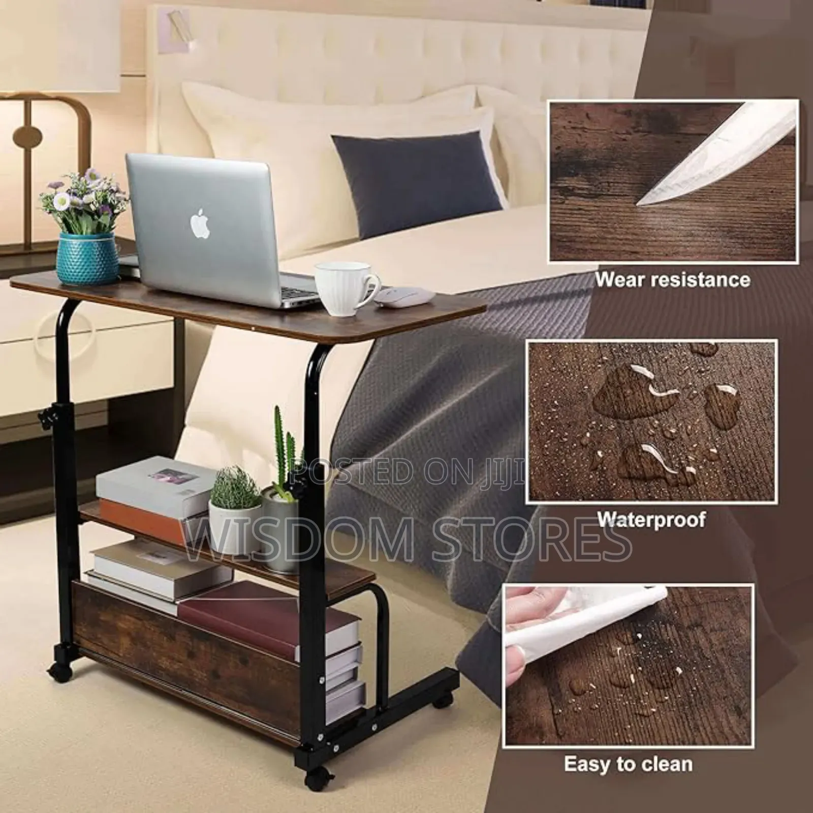 Adjustable Height Computer Desk for Small Space
