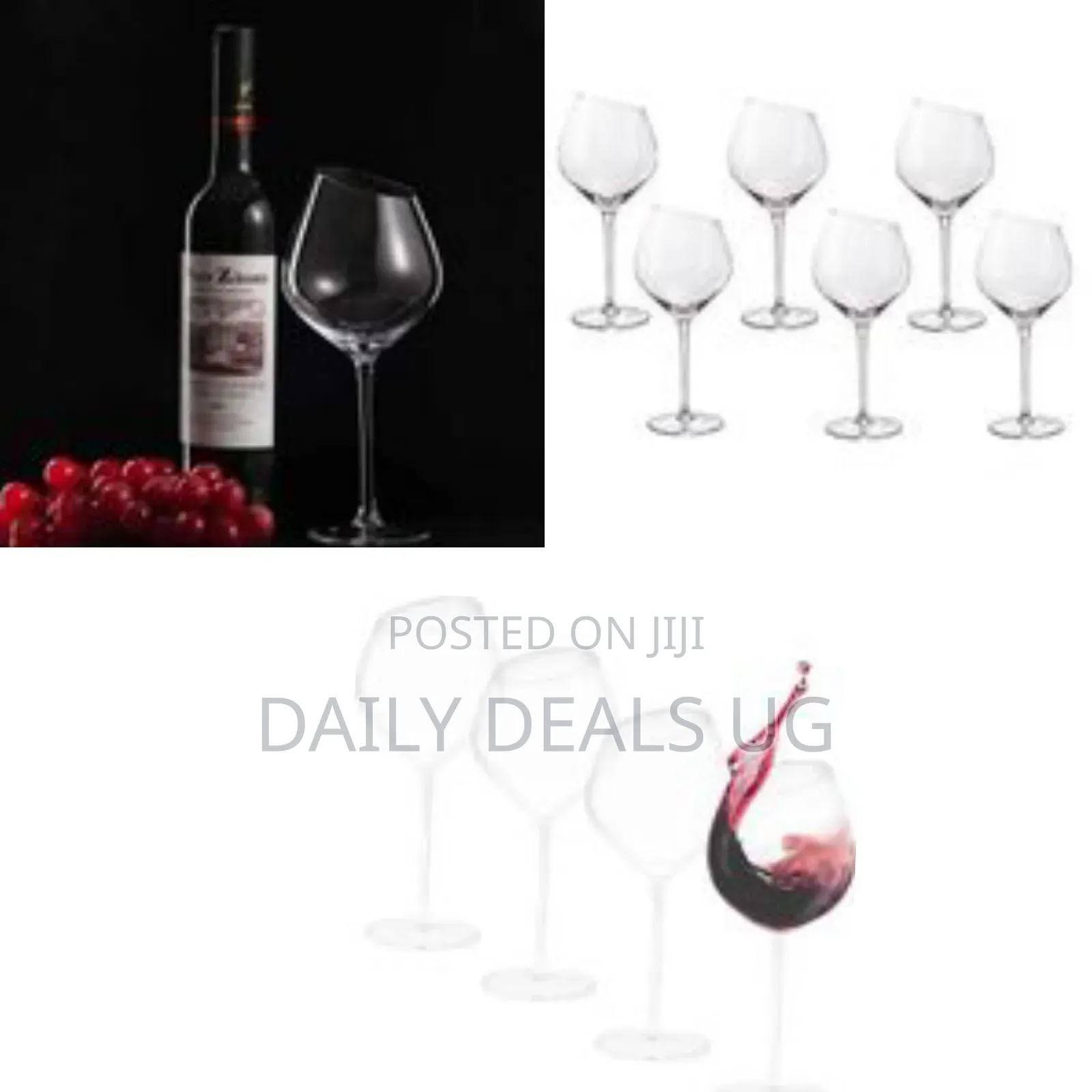 G Francis Large Red Wine Glasses