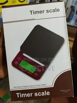 Portable Electronic Coffee Scale With a Built-in Timer.