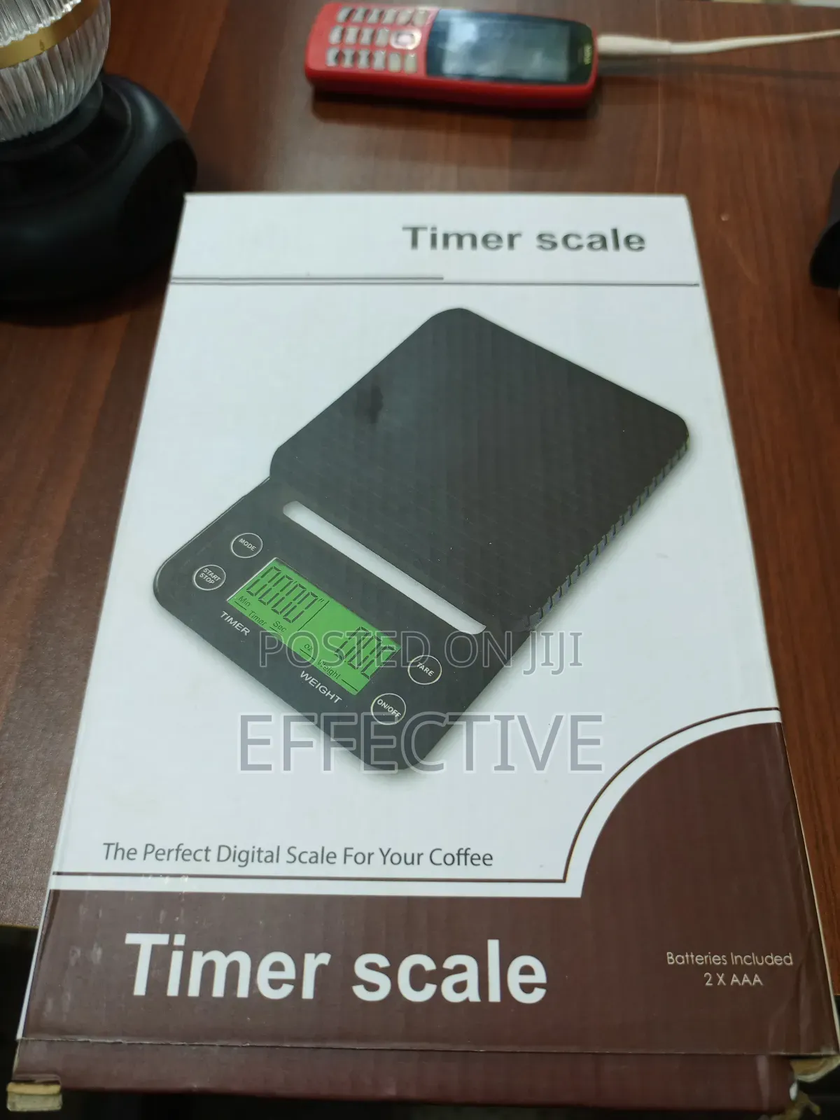 Portable Electronic Coffee Scale With a Built-in Timer.