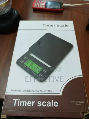 Portable Electronic Coffee Scale With a Built-in Timer.