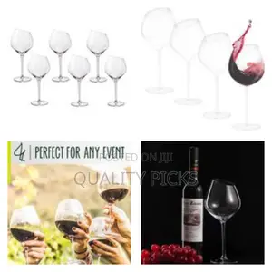 6 Piece Set of Large 'Red Wine' Glasses