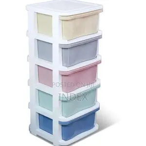 5-Layer Plastic Multi-Purpose Cabinet for Kitchen, Bedroom,L