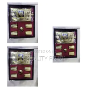 Golden Hip Flask Gift Set