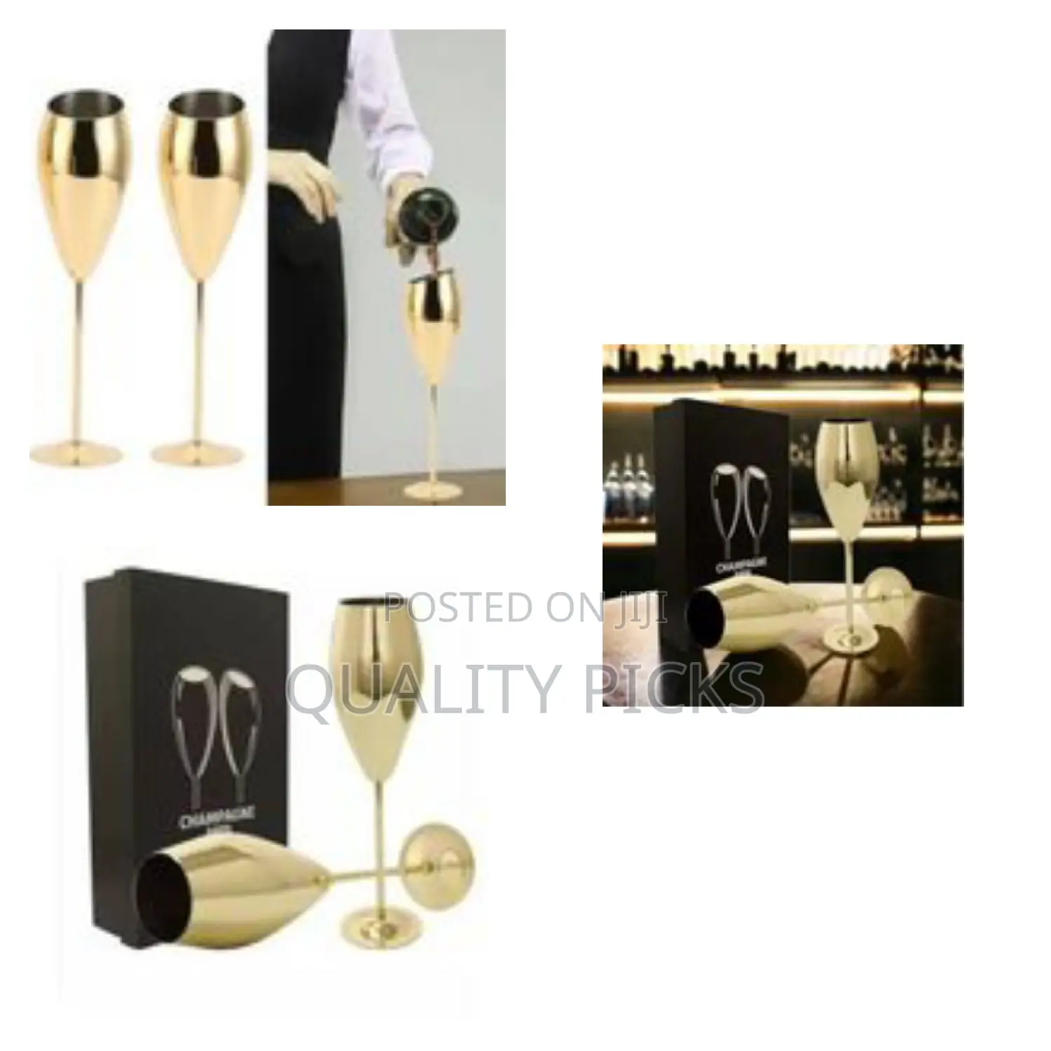 2-Piece Set of Champagne Glasses - Multicolor