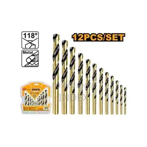 Ingco 12 Pcs Hss Twist Drill Bits Set