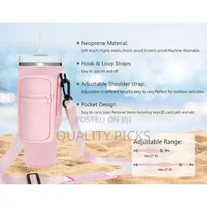 Cup Holder Carrier Bag With Strap and Pouch
