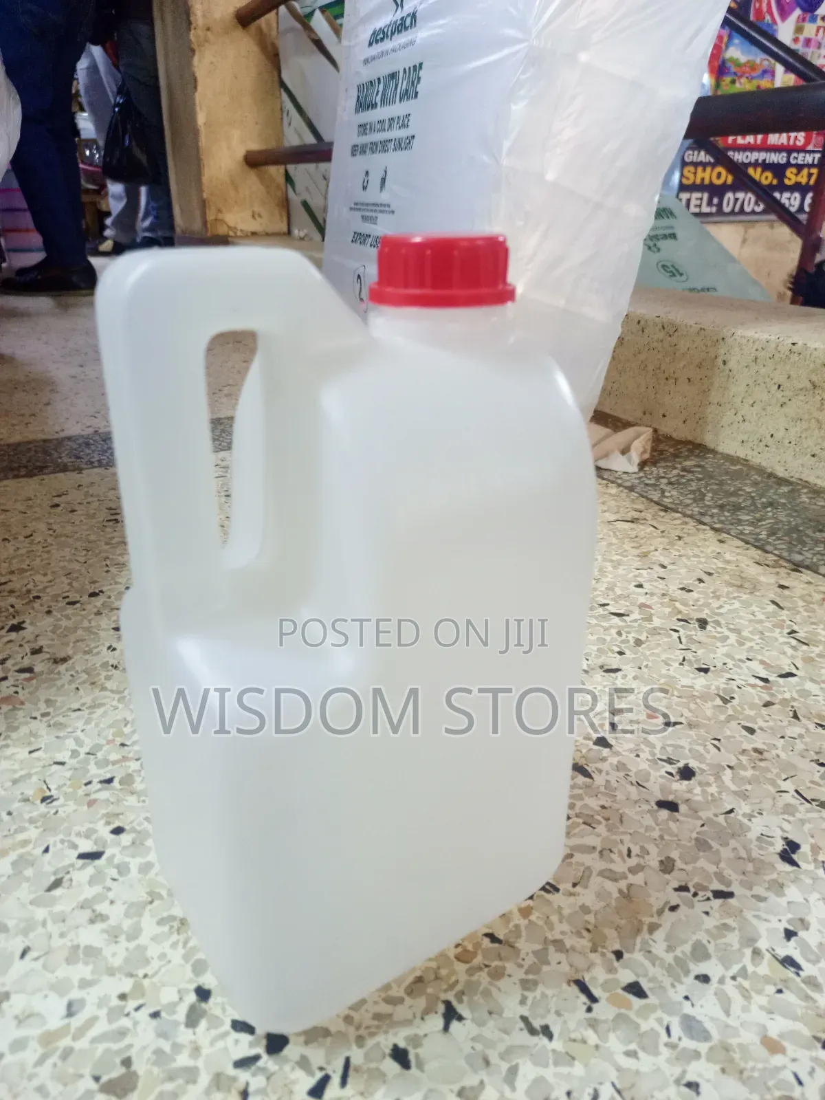 White Plastic Jerry Can 2.2l