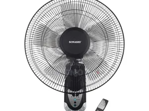 Sonashi 16 Inch Wall Fan With Remote Control/Black/Sf-8007wr