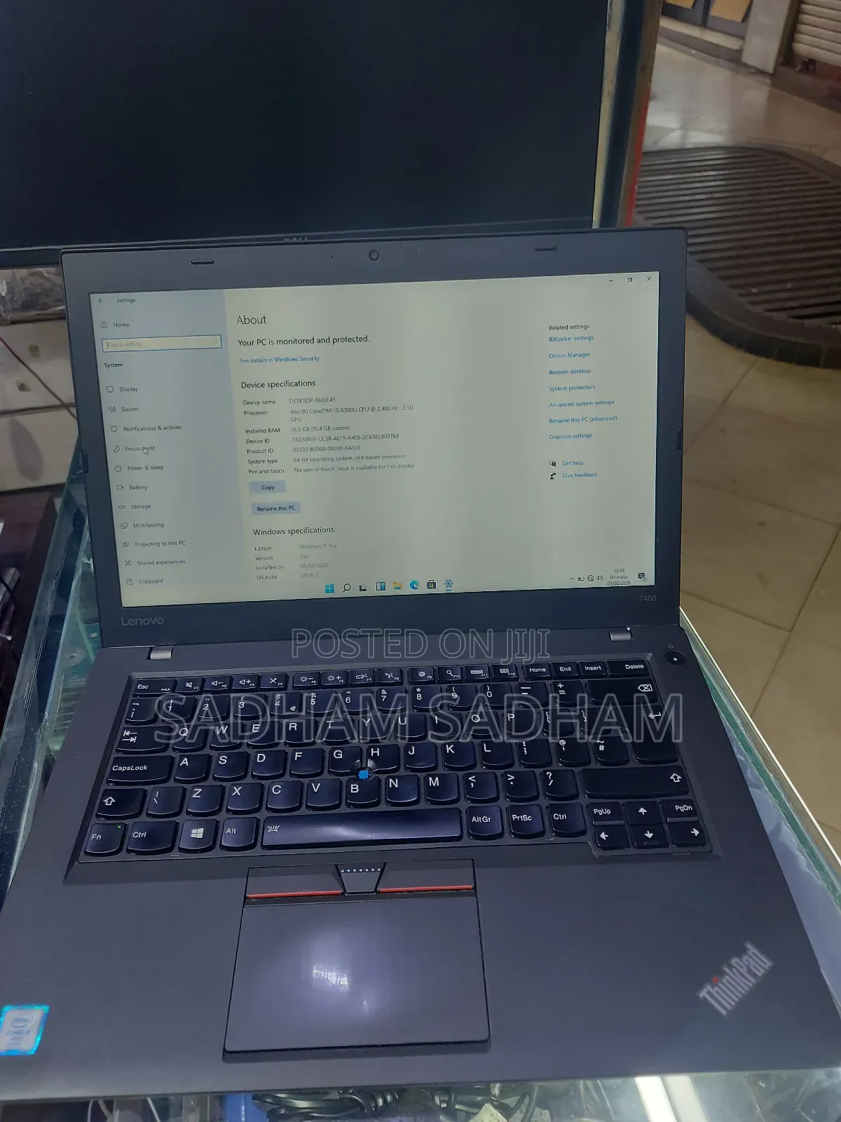 Laptop Lenovo ThinkPad T460 16GB Intel Core I5 SSD 256GB